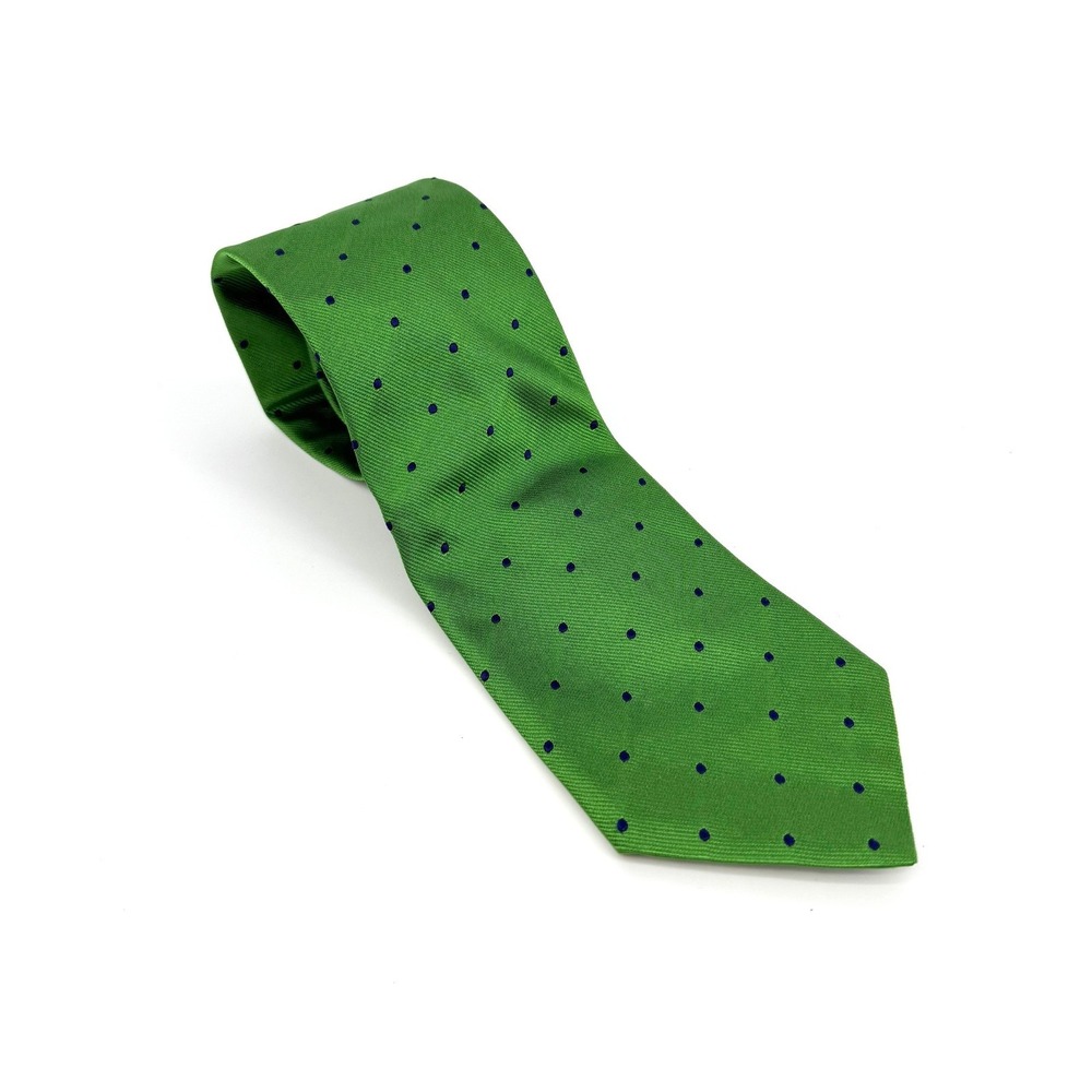 NEW Brooks Brothers 346 Mens Green Polka Dot Pure Silk Necktie Made in USA NWT